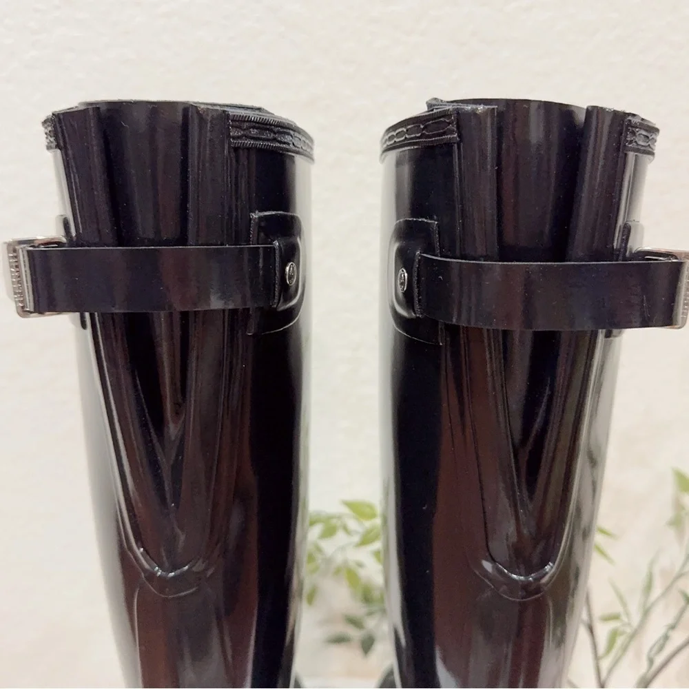 Hunter Women's Original Tall Gloss Rain Boots Knee High Size US8 NWOB